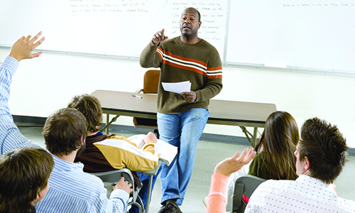 Professor in front of class