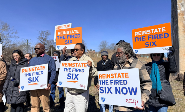 protesting the fired six at VSU